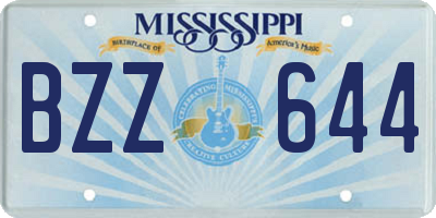 MS license plate BZZ644