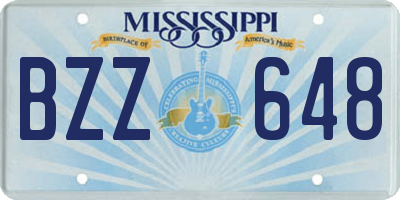 MS license plate BZZ648