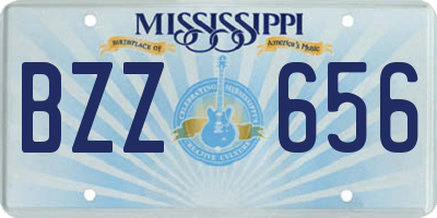 MS license plate BZZ656