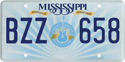 MS license plate BZZ658