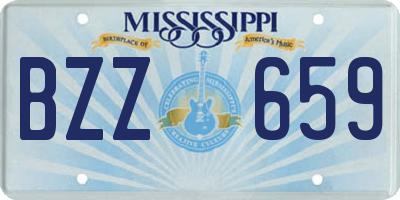 MS license plate BZZ659