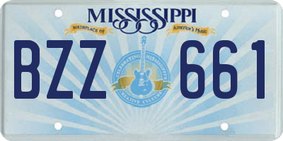 MS license plate BZZ661