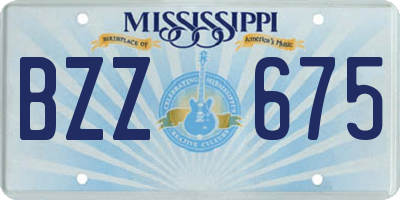 MS license plate BZZ675