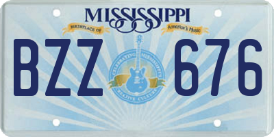 MS license plate BZZ676