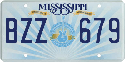 MS license plate BZZ679