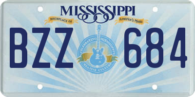MS license plate BZZ684