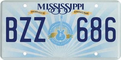 MS license plate BZZ686