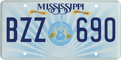 MS license plate BZZ690