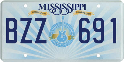 MS license plate BZZ691