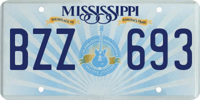 MS license plate BZZ693