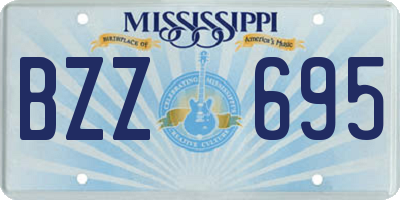 MS license plate BZZ695