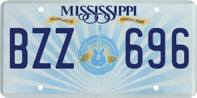 MS license plate BZZ696