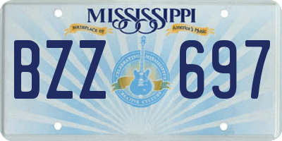 MS license plate BZZ697