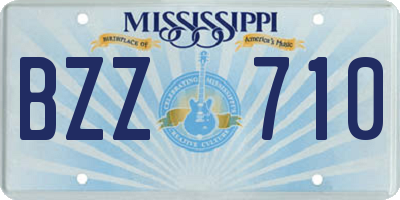 MS license plate BZZ710