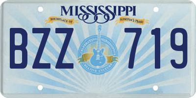MS license plate BZZ719