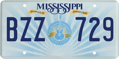 MS license plate BZZ729
