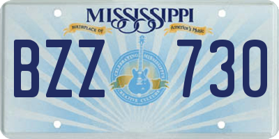 MS license plate BZZ730