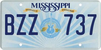 MS license plate BZZ737