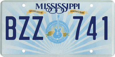 MS license plate BZZ741