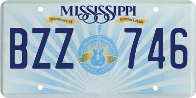 MS license plate BZZ746
