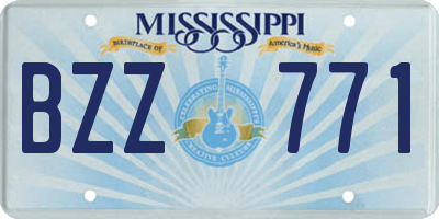 MS license plate BZZ771