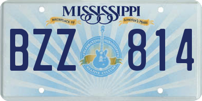 MS license plate BZZ814
