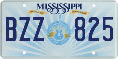 MS license plate BZZ825