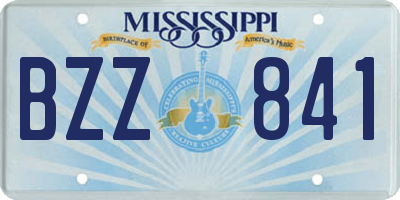 MS license plate BZZ841