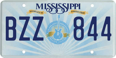 MS license plate BZZ844
