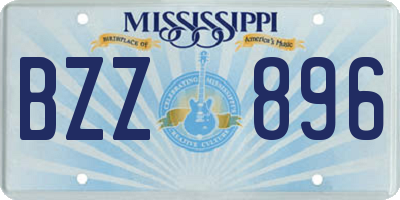 MS license plate BZZ896