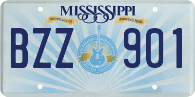 MS license plate BZZ901