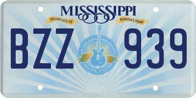 MS license plate BZZ939