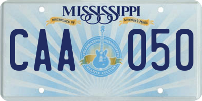 MS license plate CAA050