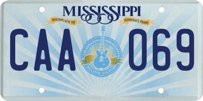 MS license plate CAA069