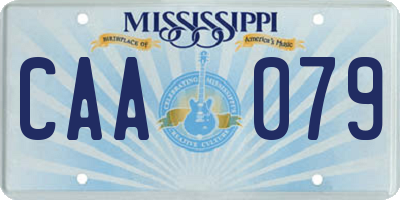 MS license plate CAA079