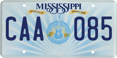 MS license plate CAA085