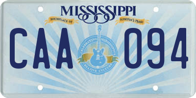 MS license plate CAA094