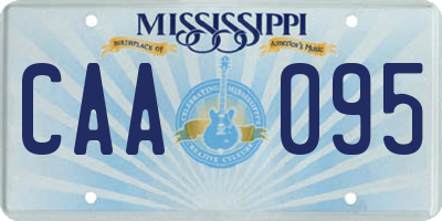 MS license plate CAA095