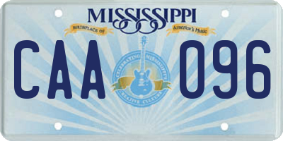 MS license plate CAA096