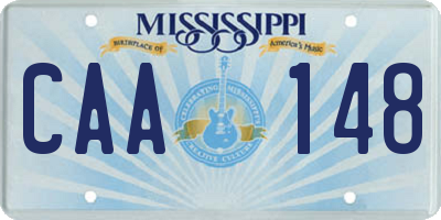 MS license plate CAA148