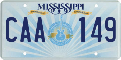 MS license plate CAA149