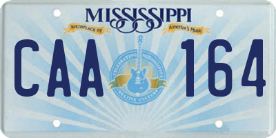 MS license plate CAA164