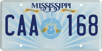MS license plate CAA168