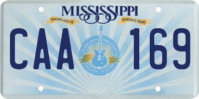MS license plate CAA169