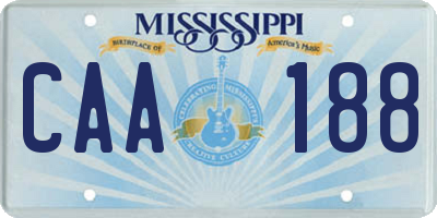 MS license plate CAA188