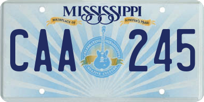 MS license plate CAA245