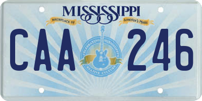MS license plate CAA246