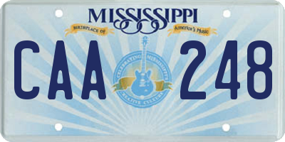 MS license plate CAA248