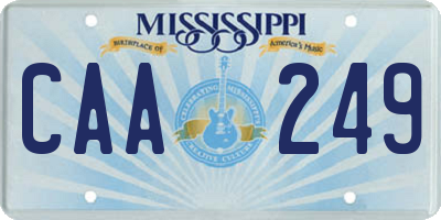 MS license plate CAA249