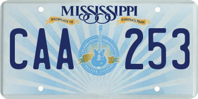 MS license plate CAA253